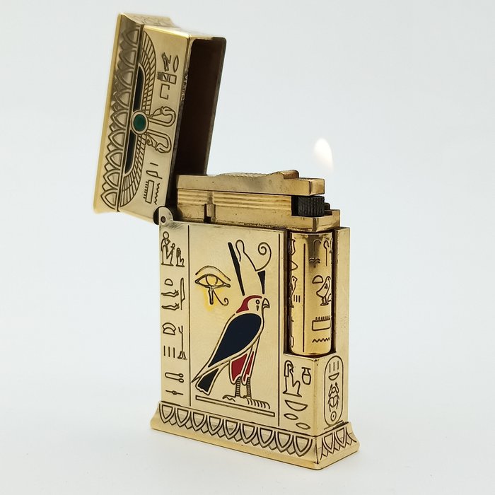 ST Dupont - Pharaoh - Lighter - Forgyldt kinesisk lak