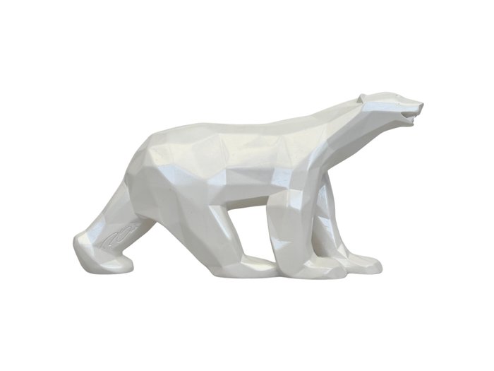 Richard Orlinski X Pompon - Statuette - Ours blanc - Harpiks