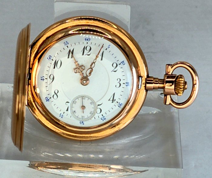 International Watch Co Schaffhausen - Seltene Damen 14Kt Gold Savonette - Strahlengravur - Schweiz 1907