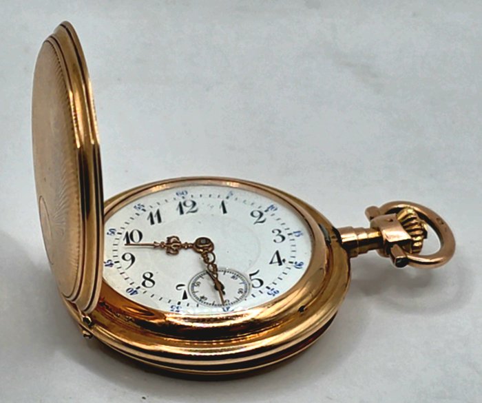 International Watch Co Schaffhausen - Seltene Damen 14Kt Gold Savonette - Strahlengravur - Schweiz 1907