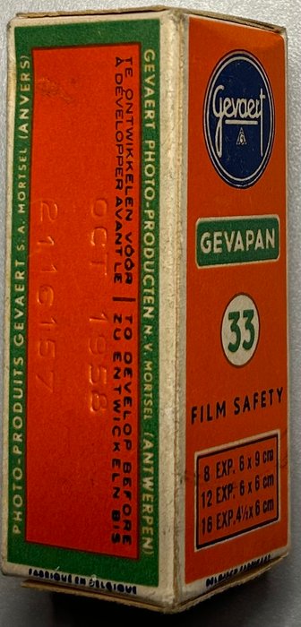 Gevaert Gevapan 33 (safety film) - 1958 - Ubrugt film