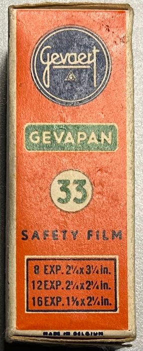 Gevaert Gevapan 33 (safety film) - 1958 - Ubrugt film