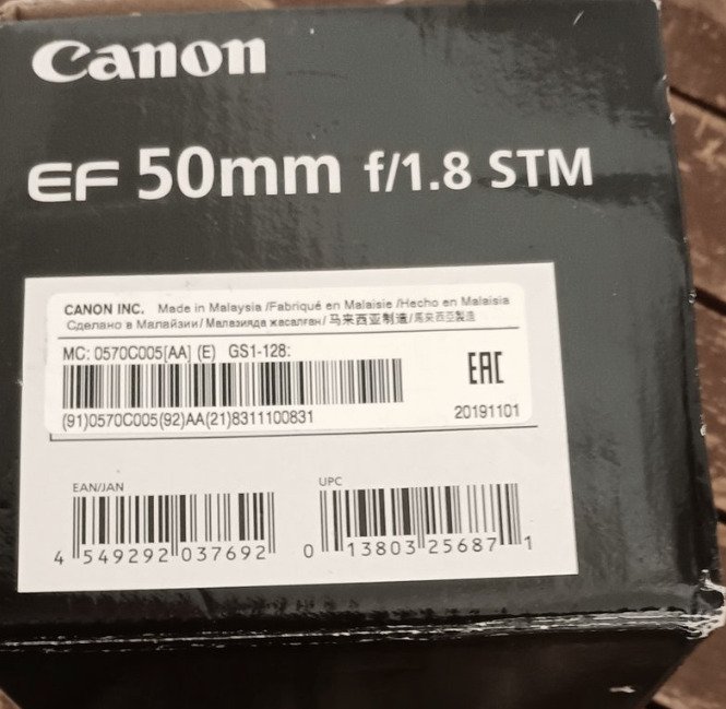 Canon EF 50mm f/18 STM Kameralinse