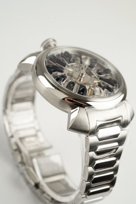 GaGà Milano - Manuale 44mm Skeleton Collection - Brand New - All Taxes Included - 4310SK01S0STST0 - Mænd - HELT NY