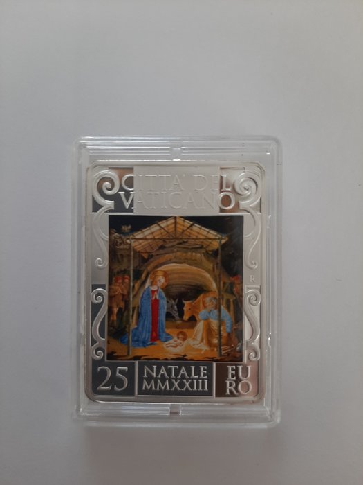 Vatikanstaten 25 Euro 2023 "Santo Natale" Proof colorata