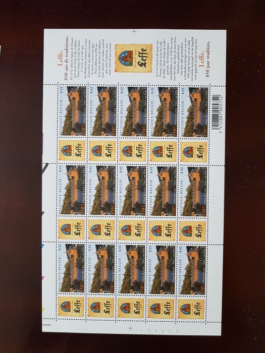 Belgien 1989 - 10 forskellige ark af 15 MNH