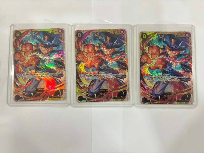 Bandai - 7 Card - One Piece - Porche, Lim, Sabo - OP07 (SR) OP09 (AA) OP07 (SEC)