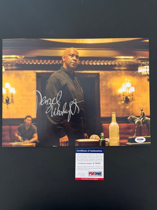 The Equalizer - Denzel Washington - Signed in Person - with PSA/DNA Certificate - Autograph, photo - No Reserve!