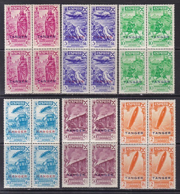 Tanger 1943 - Velgørenhed - Komplet serie blok 4 - MNH - Edifil 17/22