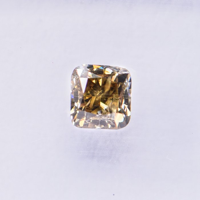 Ingen mindstepris - 1 pcs Diamant  (Naturfarvet)  - 0.35 ct - Pude - Fancy Brunlig Gul - SI2 - International Gemological Institute (IGI)