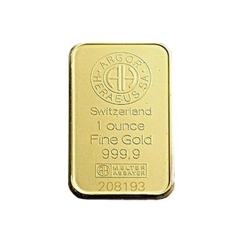 1 Troy Ounce - Guld 999 - Argor Heraeus - Forseglet