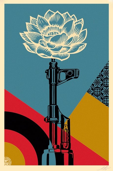 Shepard Fairey (OBEY) (1970) - War By Numbers + AK-47 Lotus Bonus