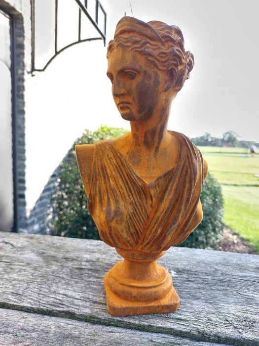 Statue Bust of Greek goddess - Artemis - 30 cm - Støbejern