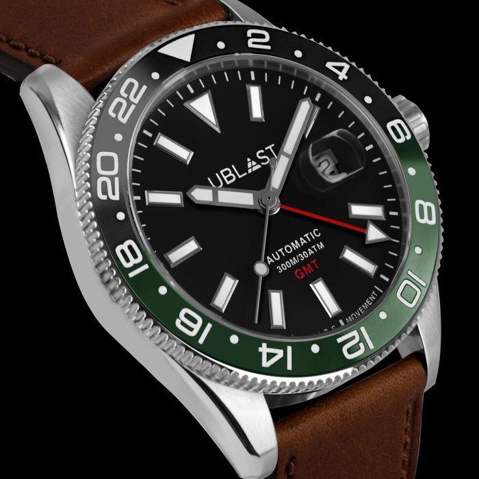 Ublast - Royal GMT Professional - UBRG44BGN/PLM - Ingen mindstepris - Automatic Swiss MOVT - Mænd - Ny