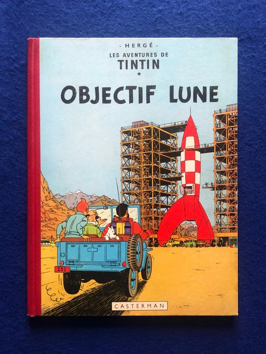 Tintin - Objectif Lune (B23ter, Française) - C - 1 Album - Genoptryk - 1958