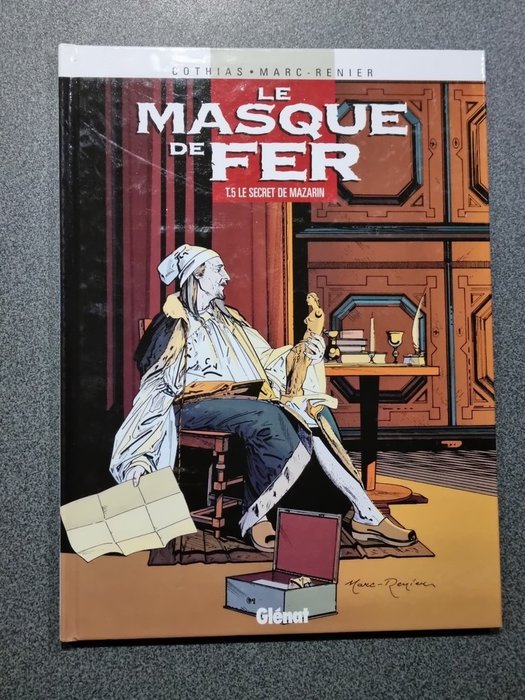 Le Masque de fer T5 - Le Secret de Mazarin + dédicace - C - 1 Album - Første udgave - 1998