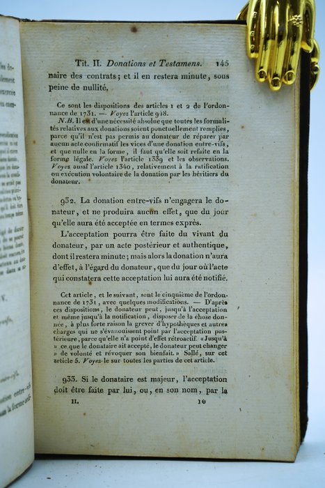 Julien-Michel Dufour - Code Civil des français, avec les sources où toutes ses dispositions ont été puisées - 1806