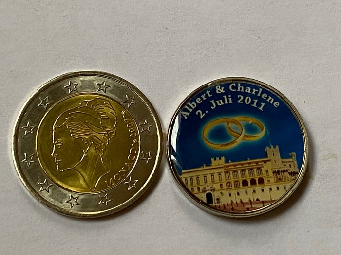 Monaco. Probe Token 2007/2011 "Grace Kelly" + "Mariage" (2 token)  (Ingen mindstepris)