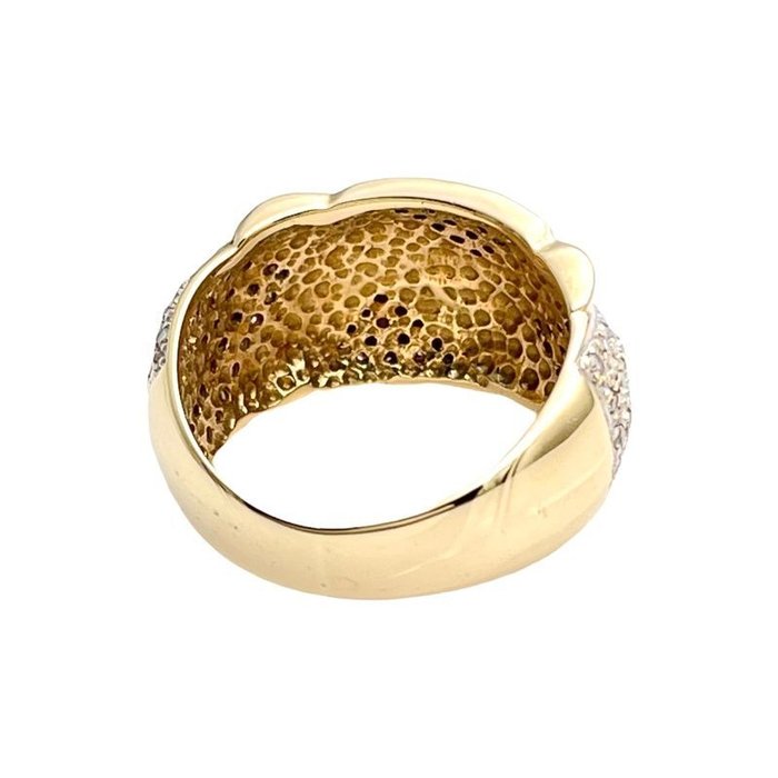 Ring - 14 karat Gulguld -  050ct tw Diamant (Natur)  - Gulguld diamantring