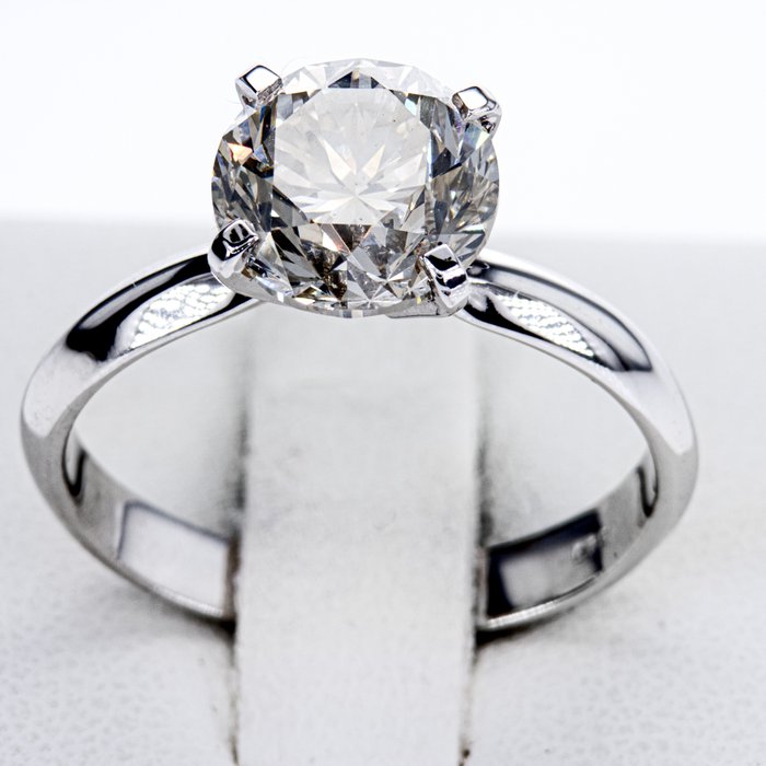 Ingen mindstepris - Forlovelsesring - 14 karat Hvidguld -  3.06ct. tw. Diamant (Natur)