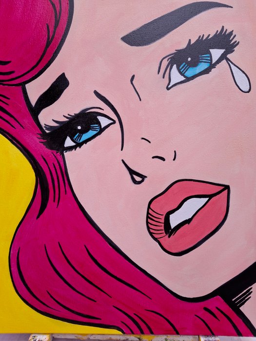 Mattiart - Pop Art girl crying girl.