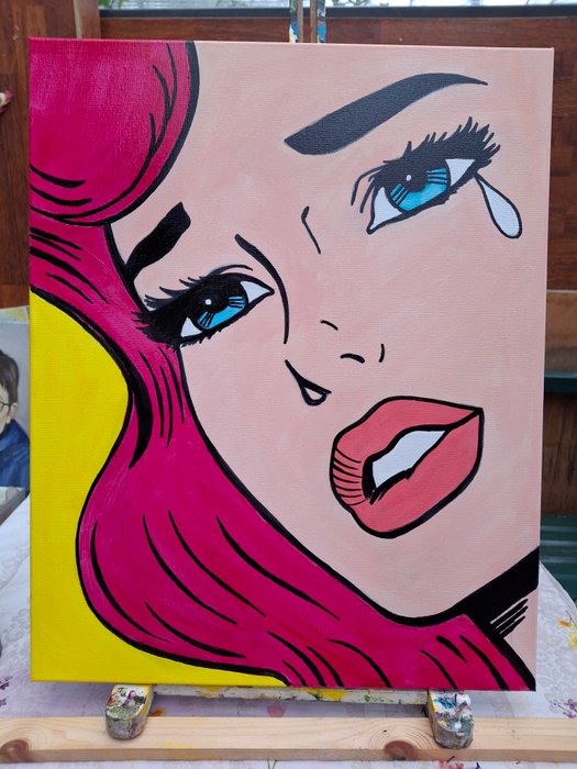 Mattiart - Pop Art girl crying girl.