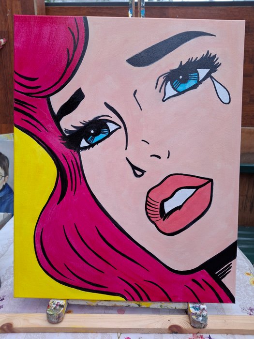 Mattiart - Pop Art girl crying girl.