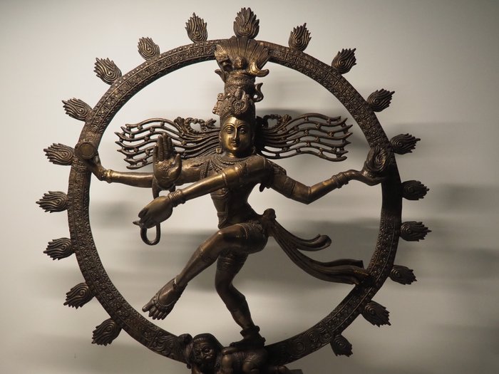 Stor Shiva Nataraja 61 cm - Bronze - Indien - 1980'erne