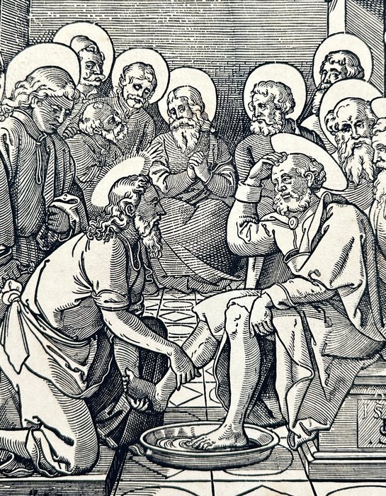 Sebastian Kirchmaier after Albrecht Dürer - Washing of the Feet of Christ - 1574