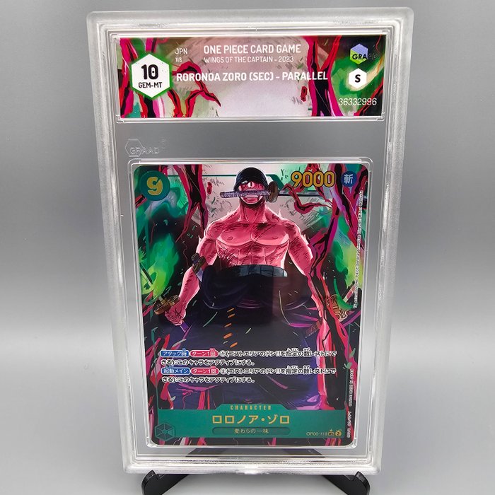 Roronoa Zoro [Alternate Art] OP06-118 SEC Graded card - Graad 10