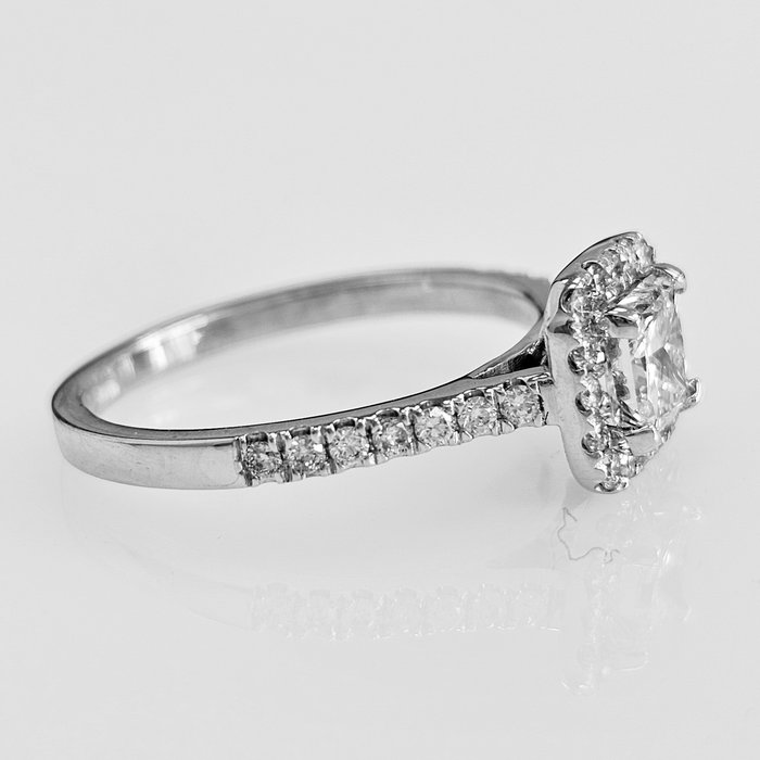 Forlovelsesring - 14 karat Hvidguld -  1.27ct. tw. Diamant (Natur) - Diamant