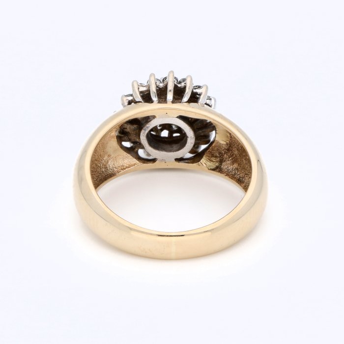 Ring - 14 karat Gulguld -  0.30ct. tw. Diamant (Natur)