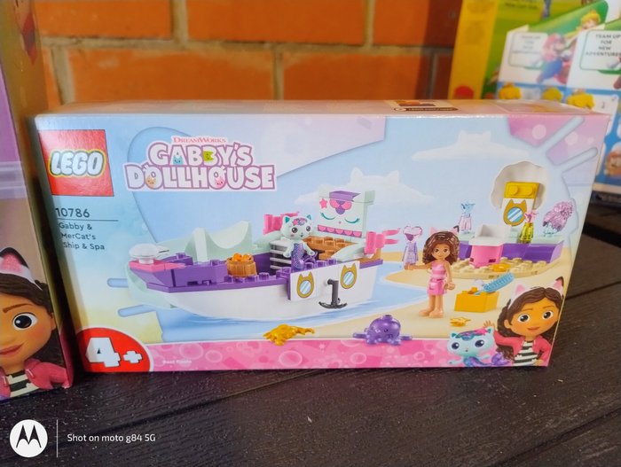 Lego - Gabby's Dollhouse - 10785 + 10786 + 10787 + 10788 - Bakey with Cakey Fun + Gabby  MerCat's Ship  Spa + Kitty Fairy's Garden Party + Gabby's Dollhouse