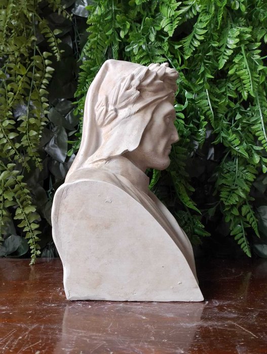 Skulptur, Busto di Dante Alighieri - 31 cm - marmorstøv