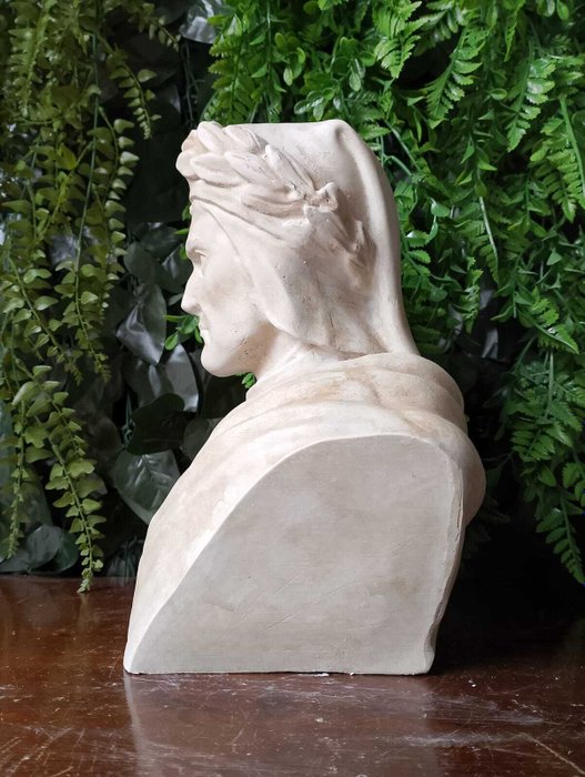 Skulptur, Busto di Dante Alighieri - 31 cm - marmorstøv