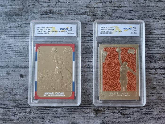 1996/97 - Fleer - 23KT Gold - Michael Jordan - 1986 Rookie - 2 Graded card - WCG 10