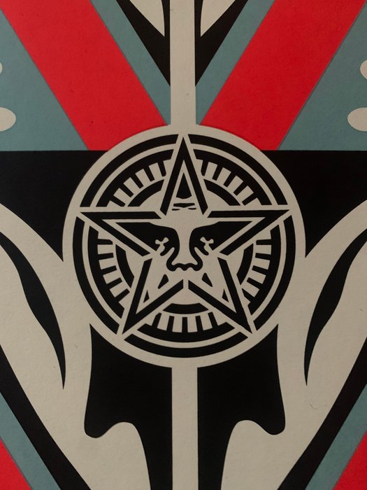 Shepard Fairey (OBEY) (1970) - Obey Déco Flower (Blue)