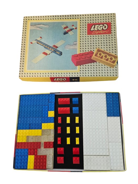 Lego - Vintage - 311 - Extreem zeldzame Lego System Nr 311 Vliegset uit 1961 in absolute topstaat! + flyer! - 1960-1970