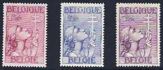 Belgien 1933 - serien "Cross of Lorraine" - OBP/COB 377/83