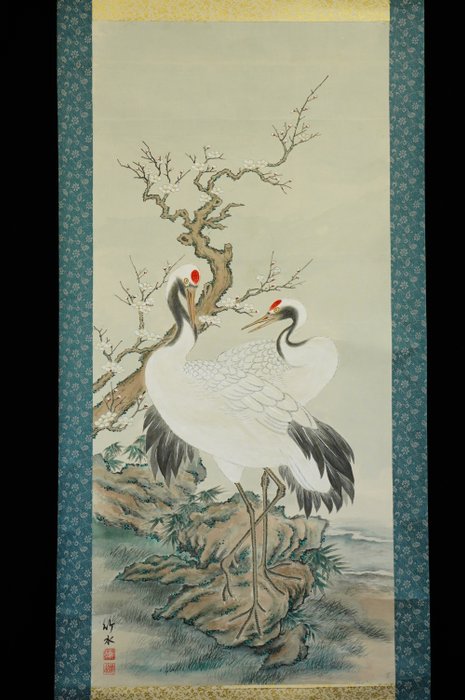 Kacho-ga 花鳥画 - ca 1920-1940(Taisho / Showa) - Chikusui 竹水 - Japan  (Ingen mindstepris)