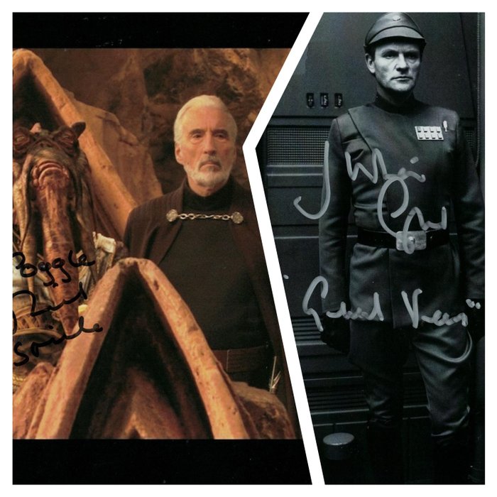 STAR WARS: Julian Glover [as General Veers] + Richard Stride [as Poggle] - Signed Photos 13x18 cm