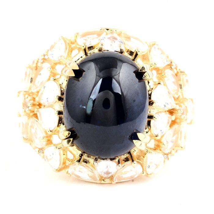 Ring - 14 karat Gulguld -  15.04ct. tw. Safir - Safir