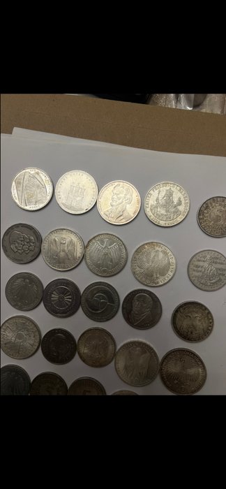 Tyskland. Collection of coins 5 DM/10 DM  (Ingen mindstepris)