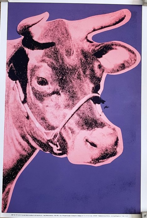 Andy Warhol (after) - after (1928-1987) Cow 1976 (pinkpurple) Copyright 2013 The Andy Warhol Foundation for Visual