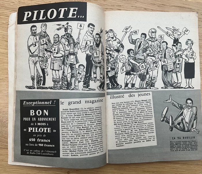 Pilote (magazine) - Almanach Luxembourg 1960 - Premières publicités pour Pilote - 1 magasin - Første udgave - 1960