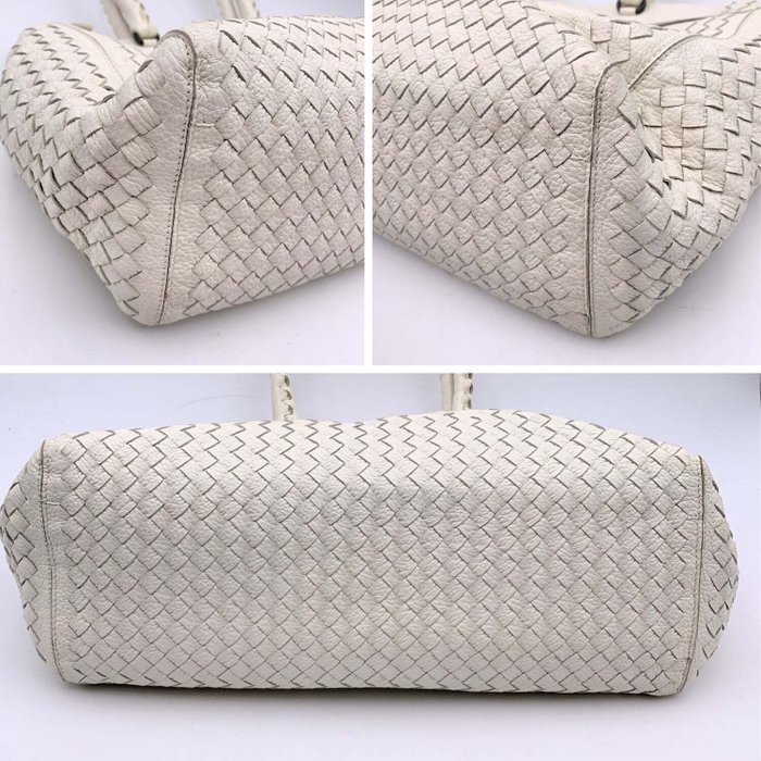 Bottega Veneta - White Intrecciato Leather Woven - Mulepose