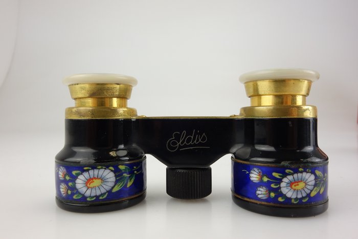 Teaterkikkert - Rodenstock ELDIS blaues Emaille Blume Perlmutt Opernglas 64152 (jo157) - 1920-1930