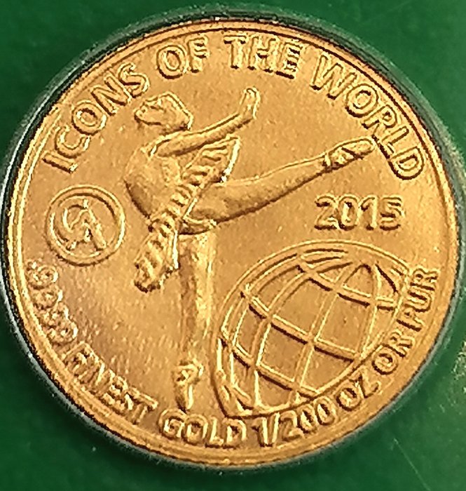 Rwanda. 10 Amafranga 2015 Icons of the World - Ballerina, 1/200 Oz (.999)  (Ingen mindstepris)