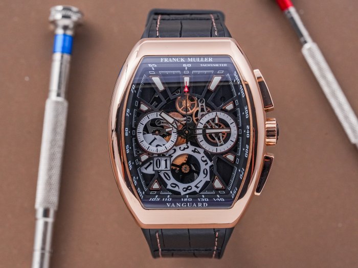 Franck Muller - Vanguard 18k Rose Gold - V 45 CC GD SQT (5N NR) - Mænd - 2011-nu