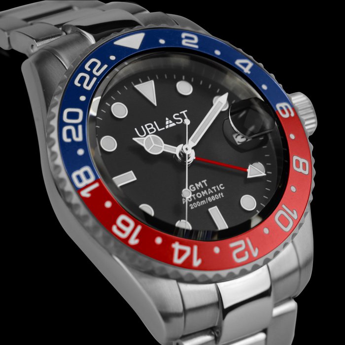 Ublast - Automatic Diver GMT - UBDGM40BKR - Ingen mindstepris - Mænd - Ny